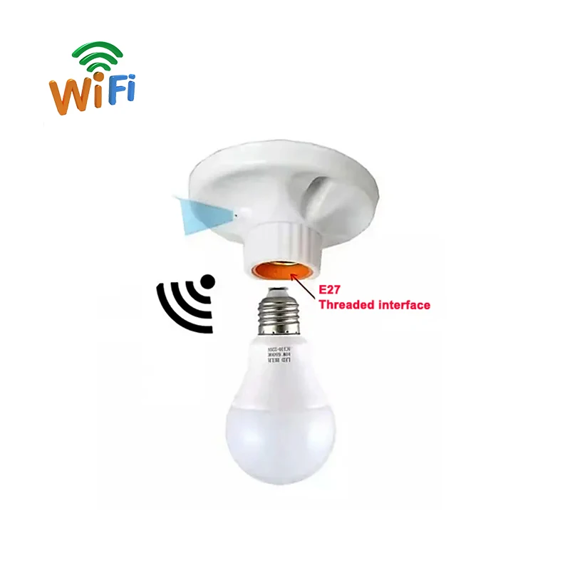 Caméra Mini WiFi 4K HD avec Douille Lampe - Caméra Portative Sans Fil, Enregistrement en Boucle + Surveillance à Distance, Micro Caméra Espion
