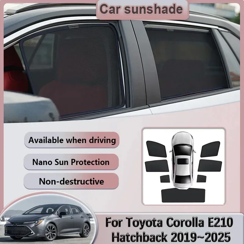 Magnetic Sunshade For Toyota Auris Corolla E210 Hatchback 2019~2025 Sun Visors Car Window Mesh Shades Curtains Auto Accessories