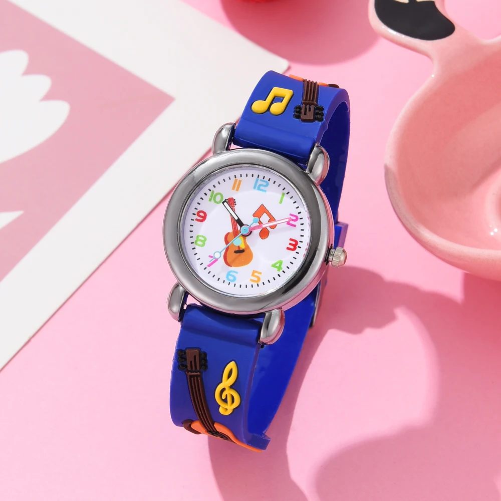 Kids Fashion Watches Cartoon Watches Pink Silicone Quartz Wristwatch Birthday Gift Girl Boy Children Study Time Girl Watch Clock