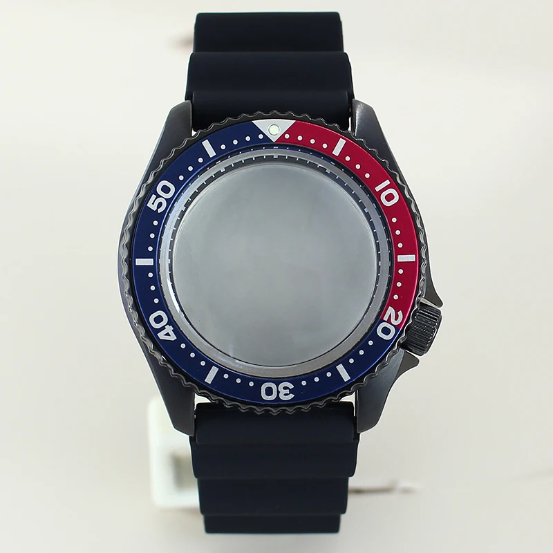 

42mm Sterile Watch Case Rubber Strap Accessories Water Resistant For NH35 NH36 NH34 NH38 4R36 Movement 28.5mmDial Sapphire Glass