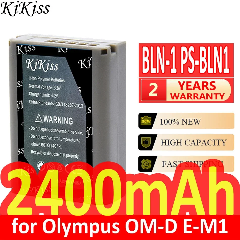 

Аккумулятор KiKiss BLN-1 PS-BLN1 2400 мАч для Olympus OM-D E-M1 Pen F OMD E-M5 PEN E-P5, аккумулятор большой емкости