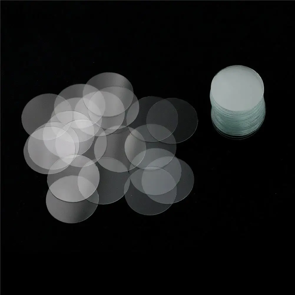 100 PCS/lot Diameter 16/18/20/25mm Circular Cover Slides Glass Plate Coverslips WHB Round Coverslip