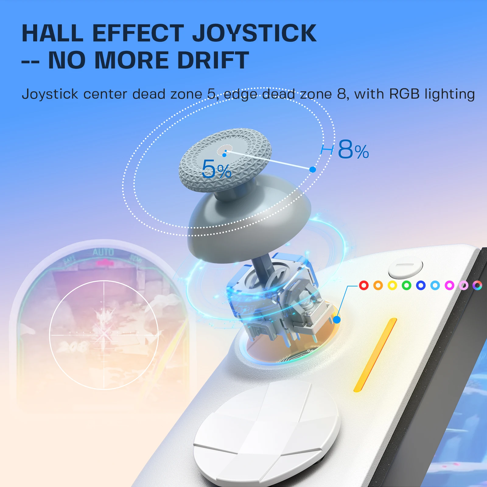 NYXI Hyperion 3 Kabelloser JoyPad für Switch 2 Weiß – Detail 8
