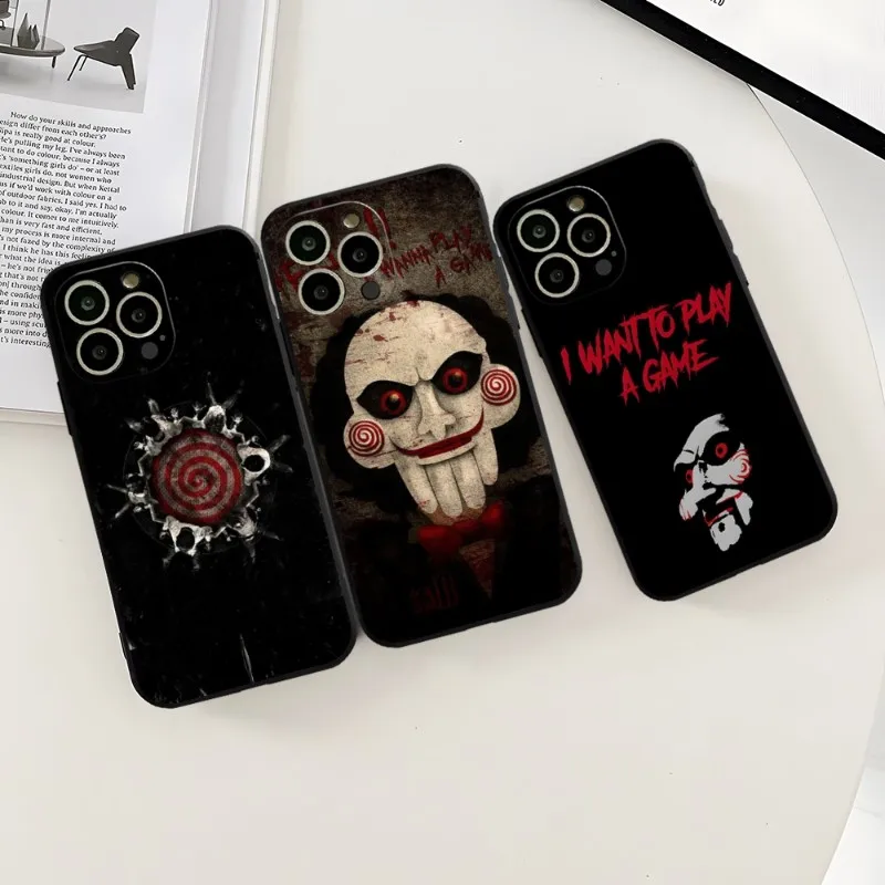 Saw Horror Movie Ghost Phone Case For Iphone 12ProMax 15 11 13 14 Pro Xs Max Mini Xr X 7 8 6 6s Plus Fundas Cover