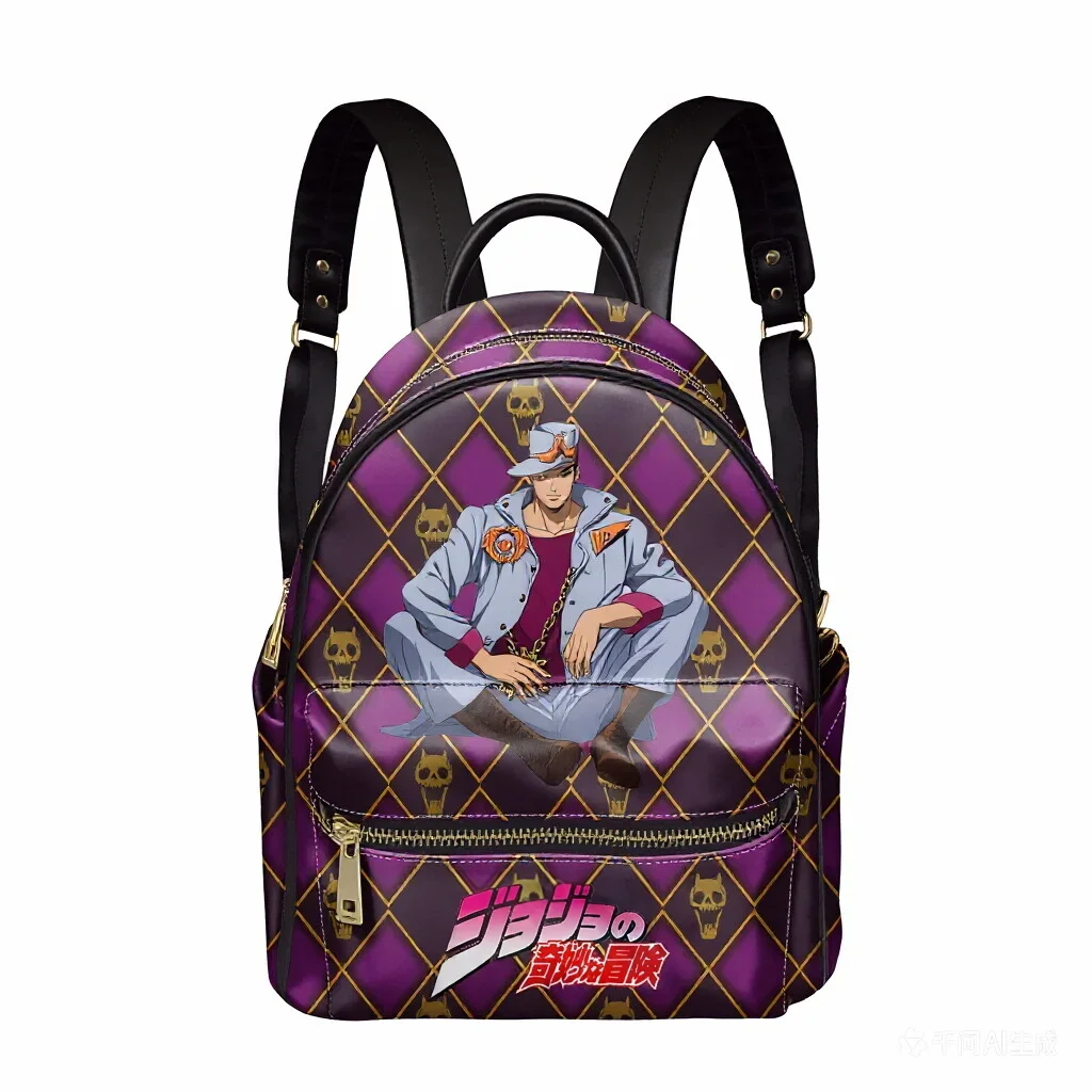 

JoJo Anime Backpack Women Man Knapsack Tailor-made Text Image Double Shoulder Bag Business Travel Bookbag Rucksack Gift Daypack
