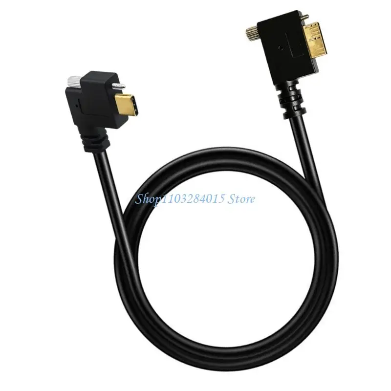 R6FF Panel Wiring USB Data Cable, 1 m Length with Screw Lock Hardware for Fixed Equipment and Daily Cabinet Service