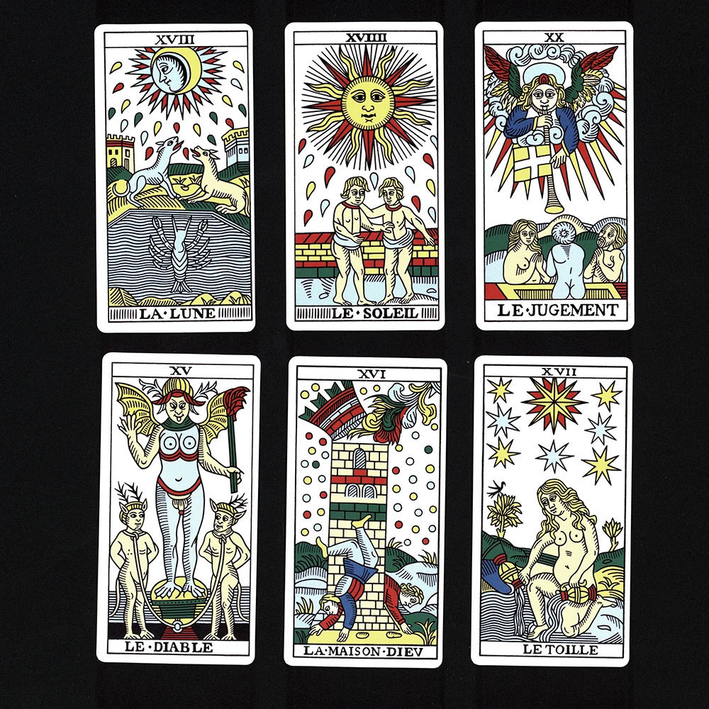 Karty tarota z przewodnikiem. Tarot De Marseille.tar karty ot dla początkujących. Wróżenie losu. Wróżbiarstwo karty tarota