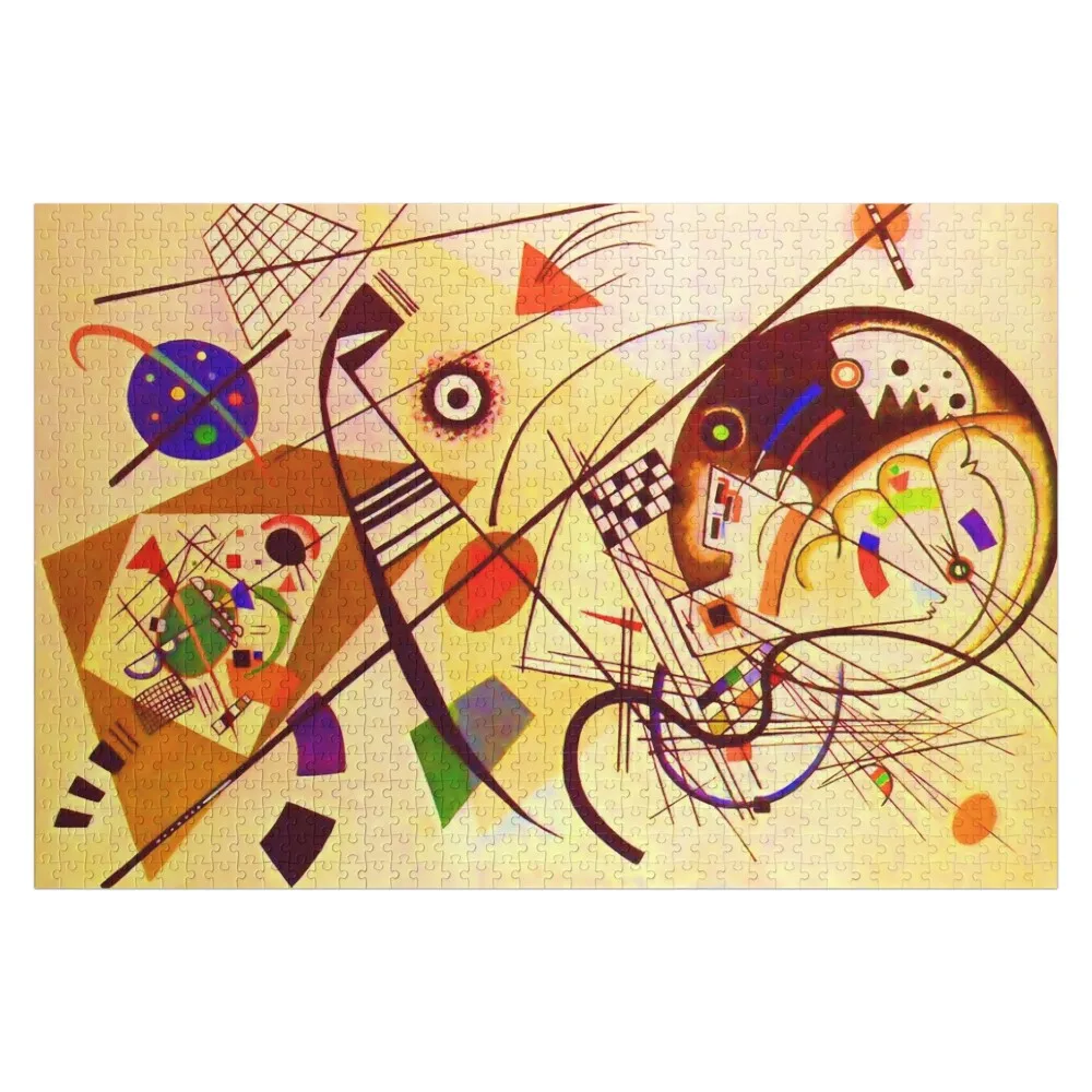 

Kandinsky Blue Red Yellow Abstract Art Jigsaw Puzzle Toddler Toys Personalized Gift Ideas Wood Animals Animal Puzzle
