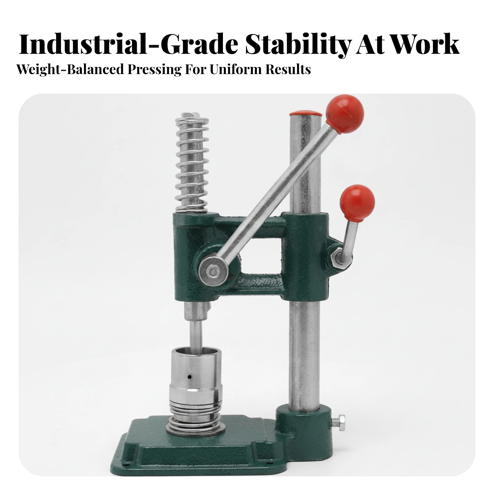 Hand-Press Button Machine Resistente Benchtop Press Frame Instalador De Botones Spring-Loaded Herramienta Ahorra Esfuerzo