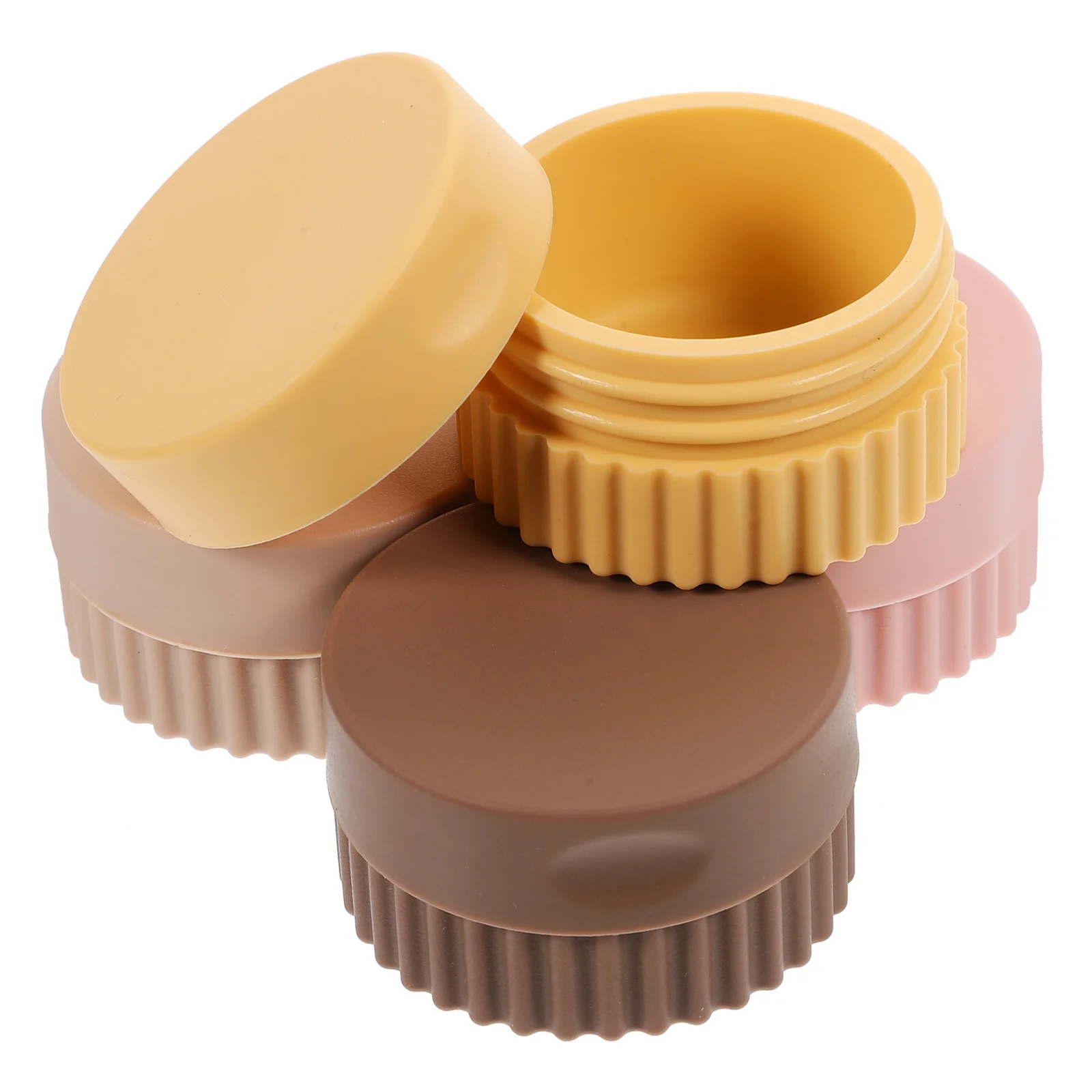 4Pcs Silicone Travel Storage Box Leakproof Small Containers for Cosmetics Jewelry Lotions Lightweight Portable Travel Toiletry