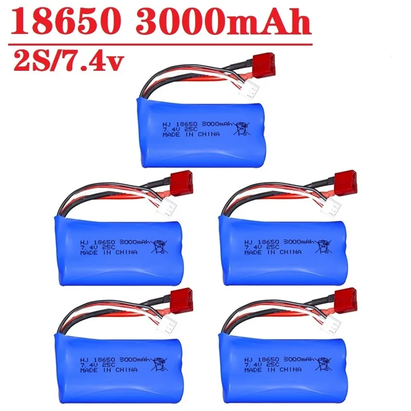 Batería lipo 2S 7,4 V 3000mah para Wltoys 18650, A959-B, A969-B, A979-B, 144001, 12428, 12423, Q39, piezas de repuesto para coche teledirigido