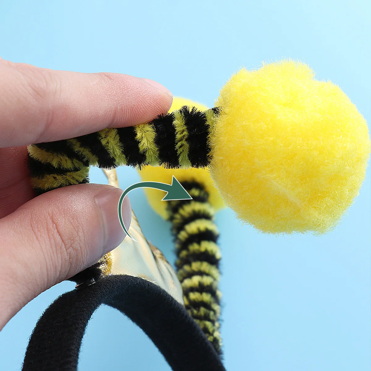 Yellow Tentacle Headband Bee Ant Fly Ladybug Headwear Gift Hair Antenna Ball Dress Party Favors Women's