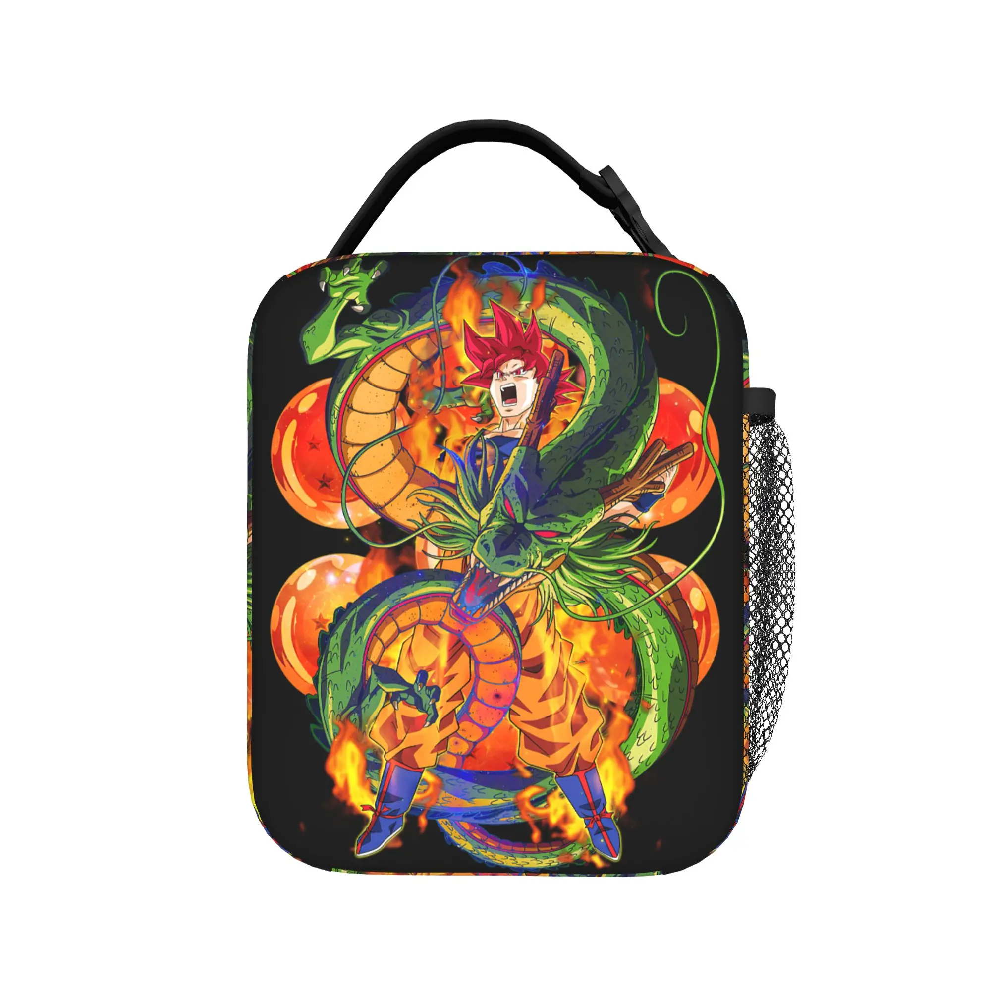 D-Dragon Ball Thermal Insulated Lunch Bags for Travel Japanese Anime Portable Bento Box Cooler Thermal Lunch Boxes