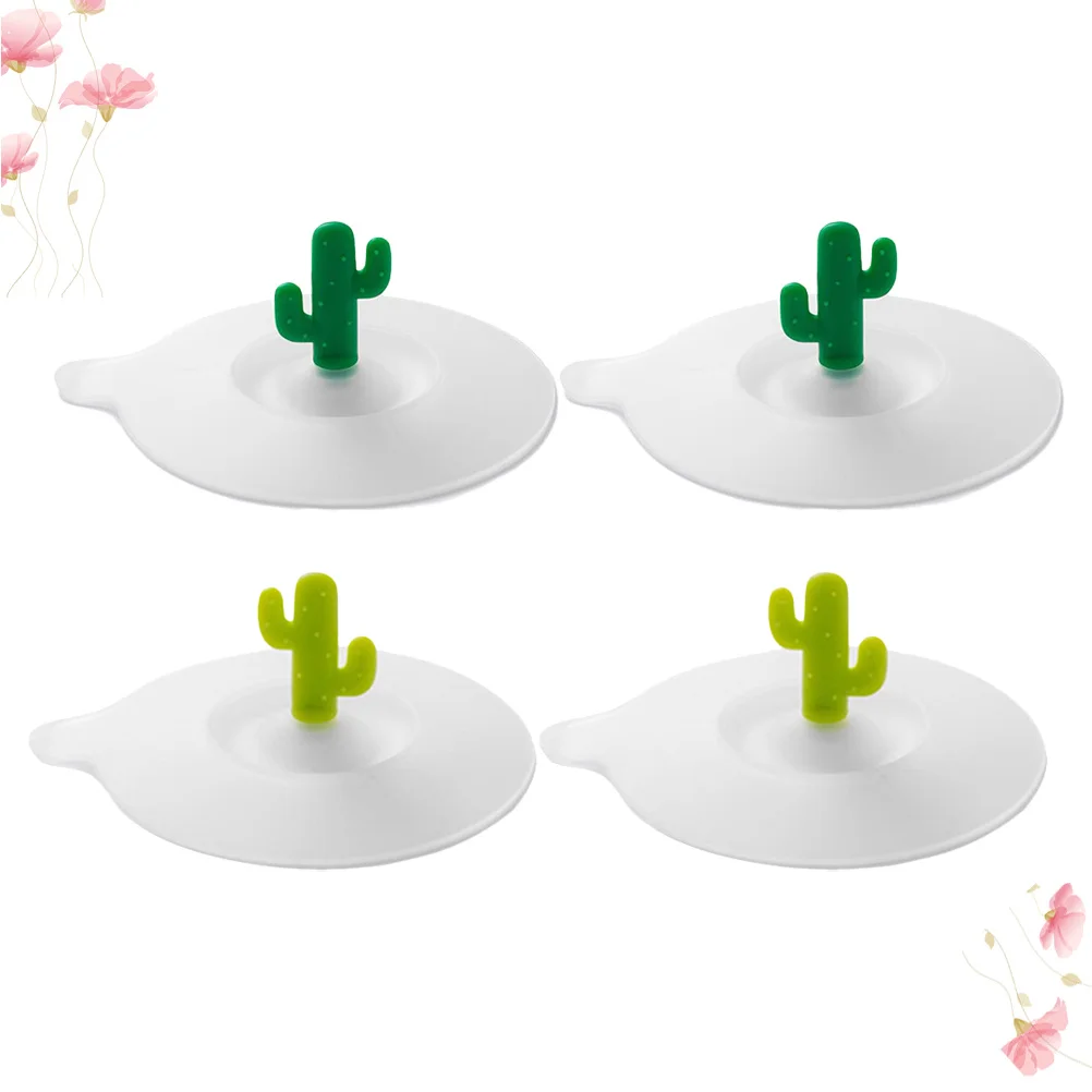 

4pcs Silicone Cup Lid Cover Set Leak Proof Airtight Sealed Mug Lid For Tea Coffee Cups Dust Resistant Reusable Food Grade