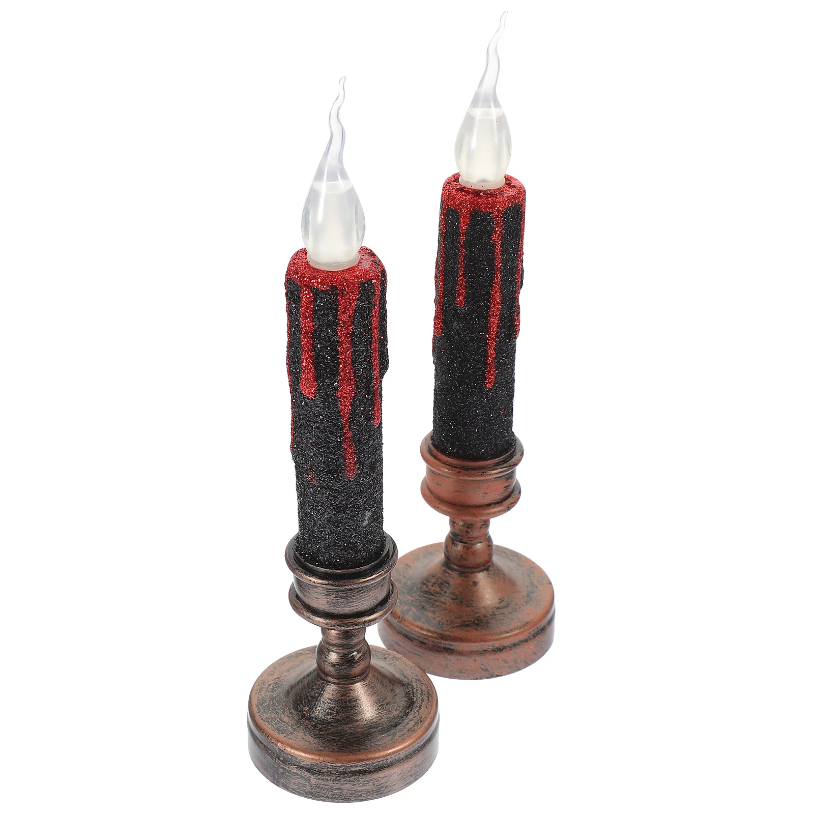 2 قطعة Led الشمع تفتق الشموع عديمة اللهب الخفقان ضوء لجميع القديسين الزفاف زينة عيد الميلاد الرجعية Led مصباح الطاقة