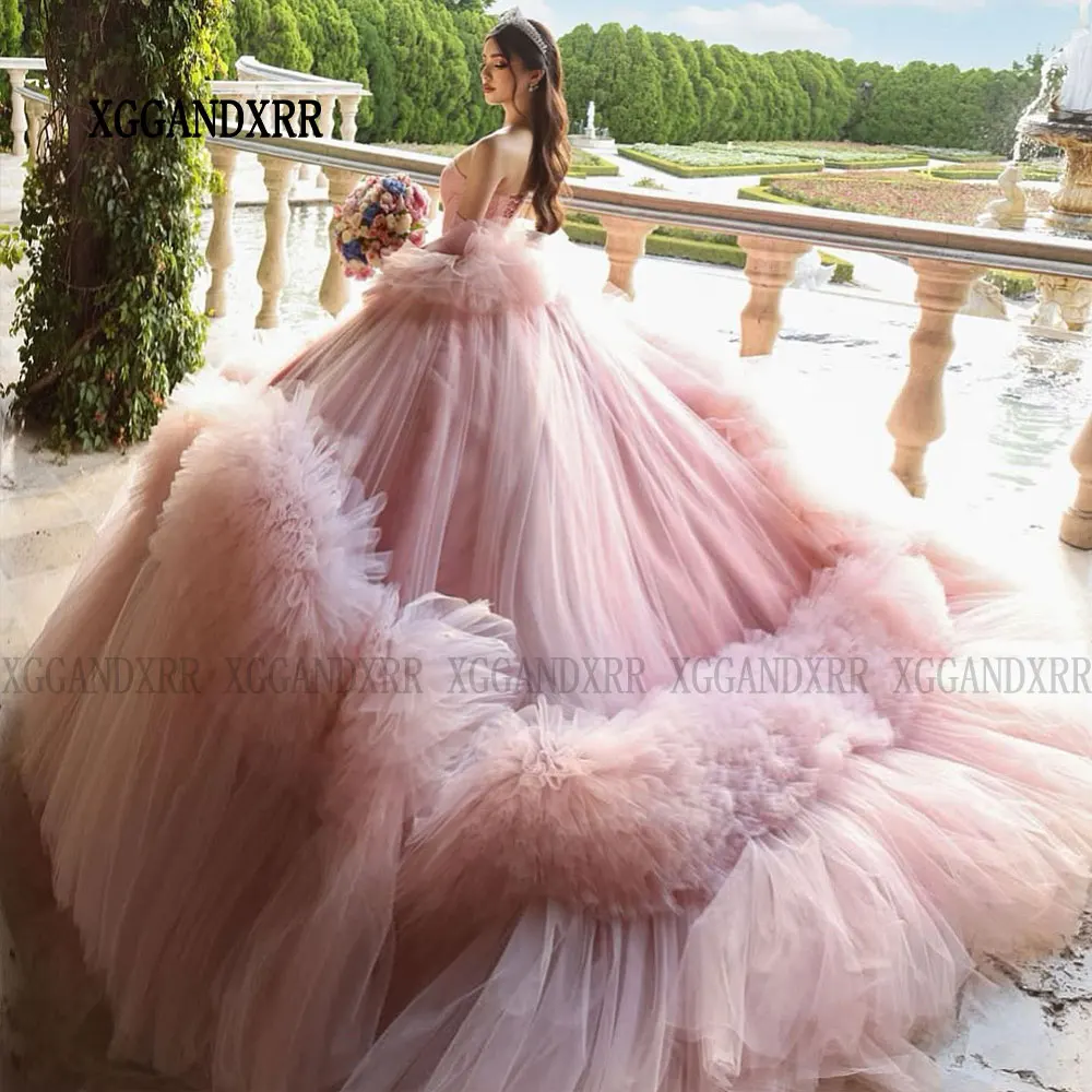 

Elegant Sweetheart Ball Gown Quincenara Dresses Vestidos De 15 Años Quinceañeras 2024 Tulle Ruffles Brithday Gown Sweet 16 Dress