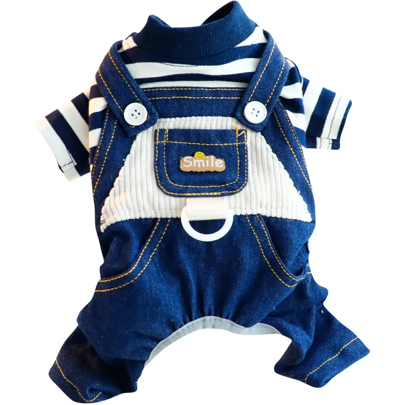 الحيوانات الأليفة الدنيم هوديي بذلة السروال القصير تي شيرت الكلب معطف القط جرو سترة الخريف الشتاء الملابس الملابس