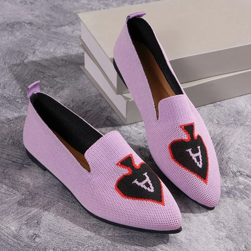 2024 Women's Classic Ballet Flats  Pointed Toe Casual Female Loafers Soft-soled Flat Breathable Shoes 36-43