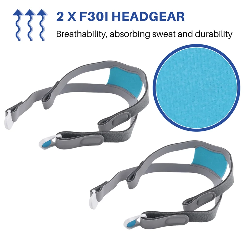 M23K 2Pack Copricapo CPAP Air Fit F30i Copricapo di ricambio per Airfit F30i - Accessori CPAP Forniture Cinghie