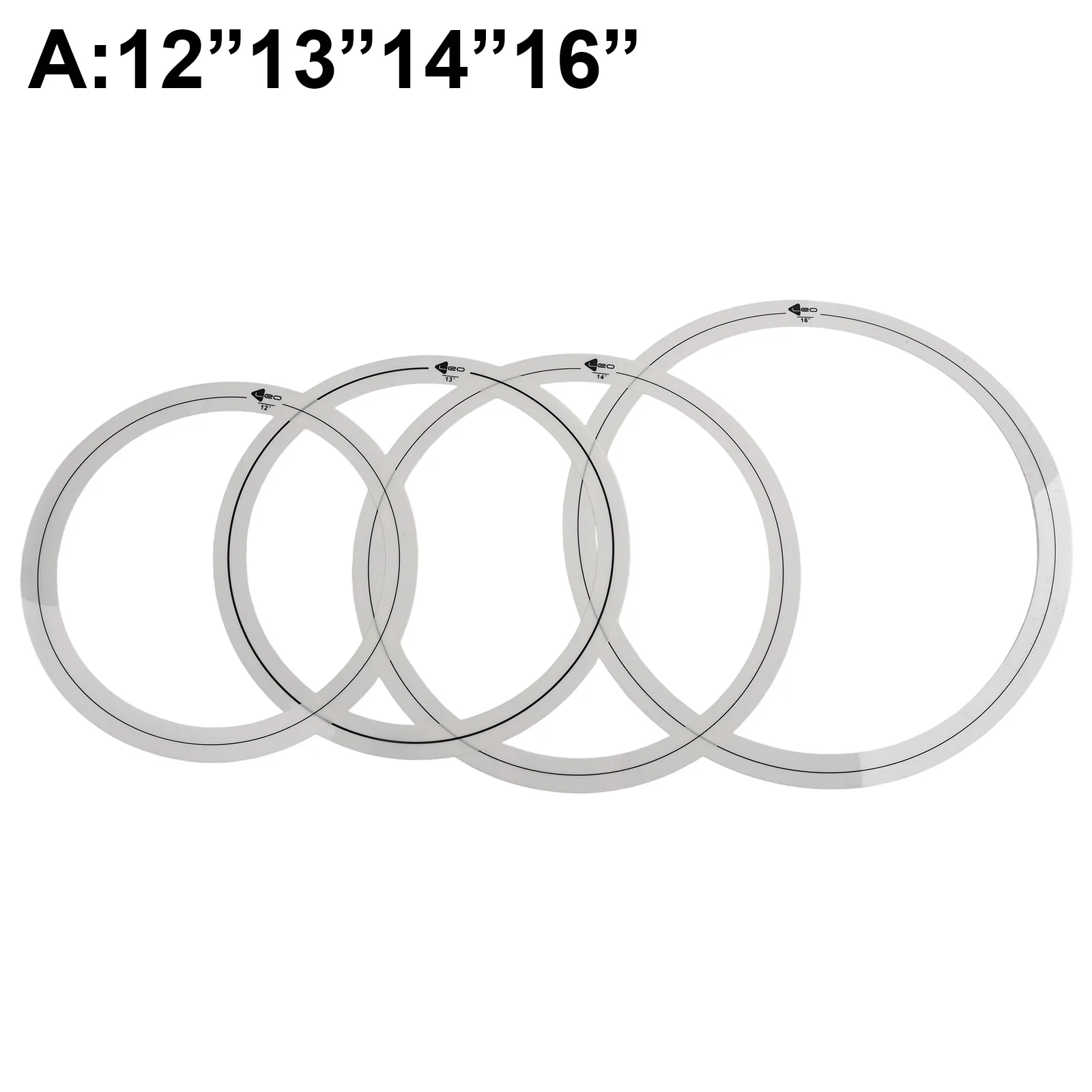4 Pieces Drum Muffler Tone Control Rings for Drum Set Percussion Suitable for 10 12 14 16 Inch Drum Heads Sound Dampening
