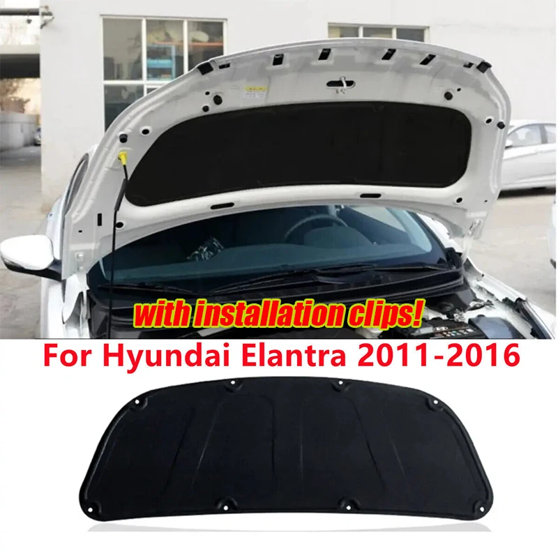 

Car Engine Cover Hood Insulation Pad Heat Shield For Hyundai Elantra 2011-2016