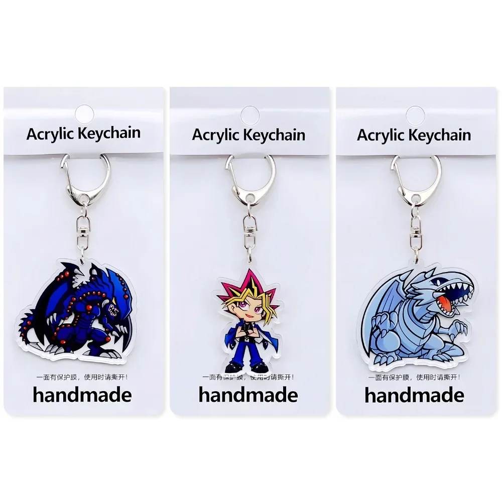 DIY Yu-Gi-Oh! Acrylic Keychain Seto Kaiba Yugi Muto Blue-Eyes White Dragon Anime Peripheral Game Collection Card Holiday Gift