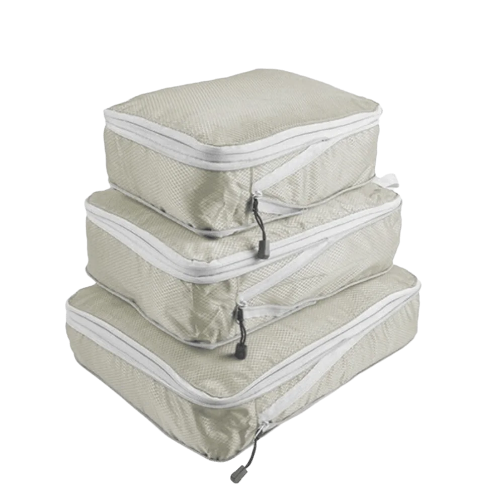 Nylon Compression Packing Cubes Space-Saving Waterproof Clothes Organizer Expandable Foldable Garment Sorting Pouches Camping
