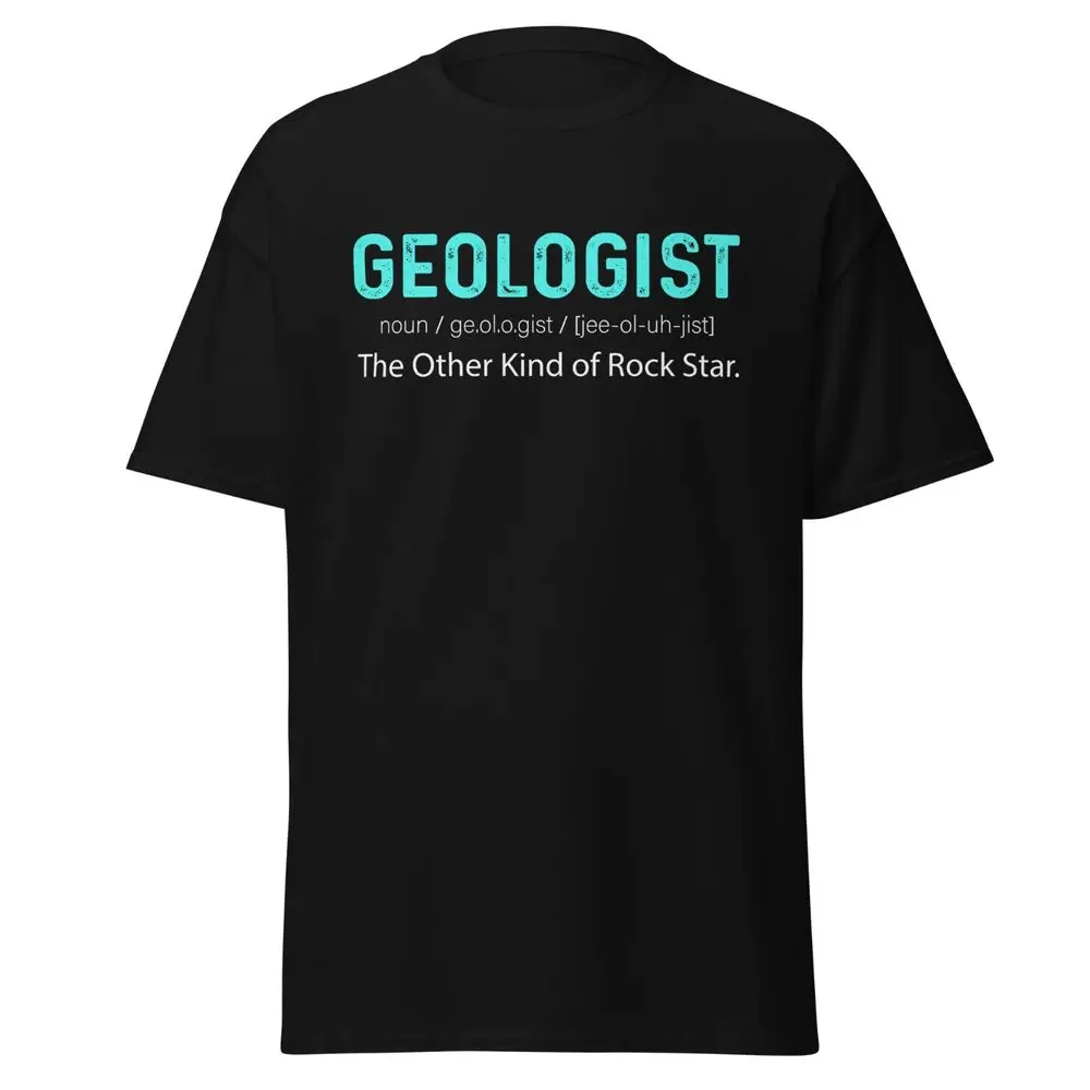 Geologist Definition Funny Geology Men's Cotton T-Shirt Rock Star Geologist Tee