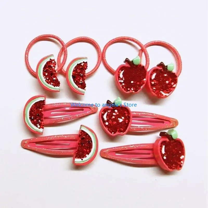 X4YC Kinder-Haarnadel mit Wassermelonen-Pailletten für Halloween, Geburtstag, Foto-Requisiten, lustige Kopfbedeckung,