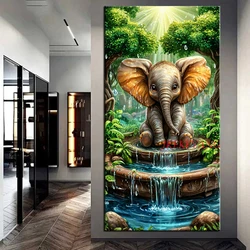 Cute Little Elephant Picture Diamond Painting New Diy Cross Stitch Full Diamond Mosaic Embroidery Portrait For Home Decor