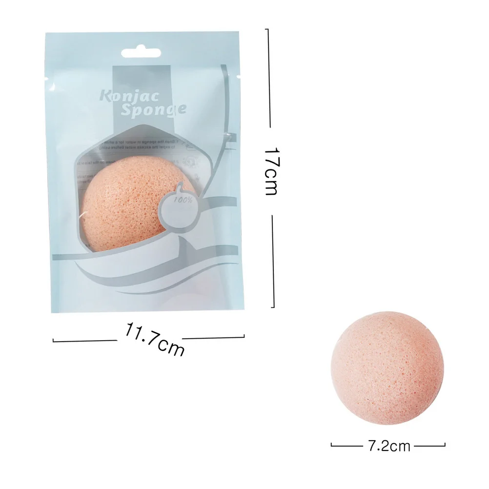 3 قطعة الإسفنج نصف دائري العناية الطبيعية بالوجه غسل نفخة لطيف التقشير التطهير الإسفنج للبشرة الحساسة حب الشباب