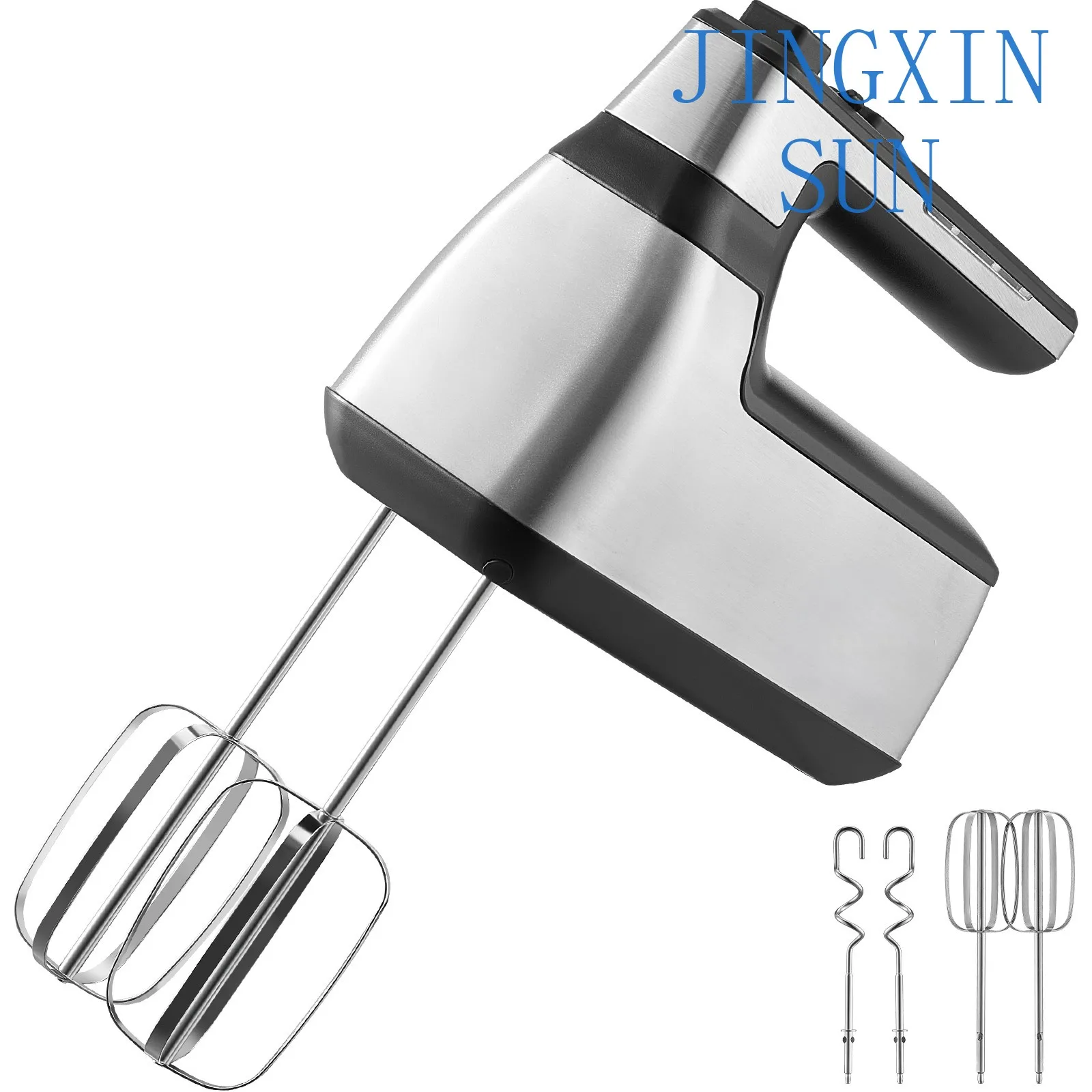 Cordless Electric Hand Mixer 100W Continuously Variable Electric Handheld Mixer with Turbo Boost Beaters Dough Storage Bag