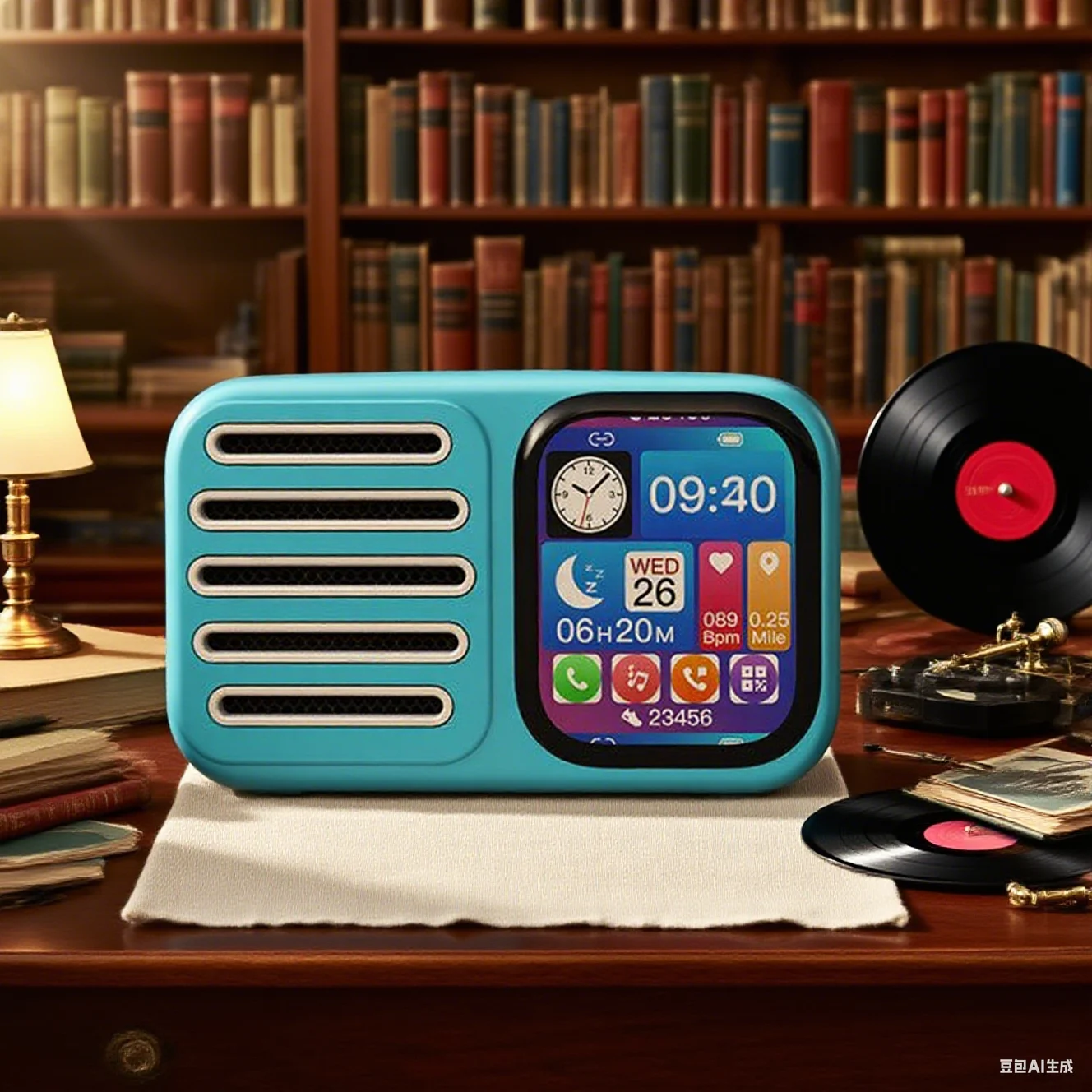 مكبر صوت لاسلكي صغير محمول متعدد الوظائف شاشة غنائية تعمل باللمس مع راديو FM وملحقات مكبر الصوت على مدار الساعة #1