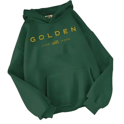 2025 Venta caliente Jungkook Kpop Sudadera con capucha ropa deportiva retro Sudaderas invierno cálido álbum de oro Merch sudaderas con capucha para hombres y mujeres