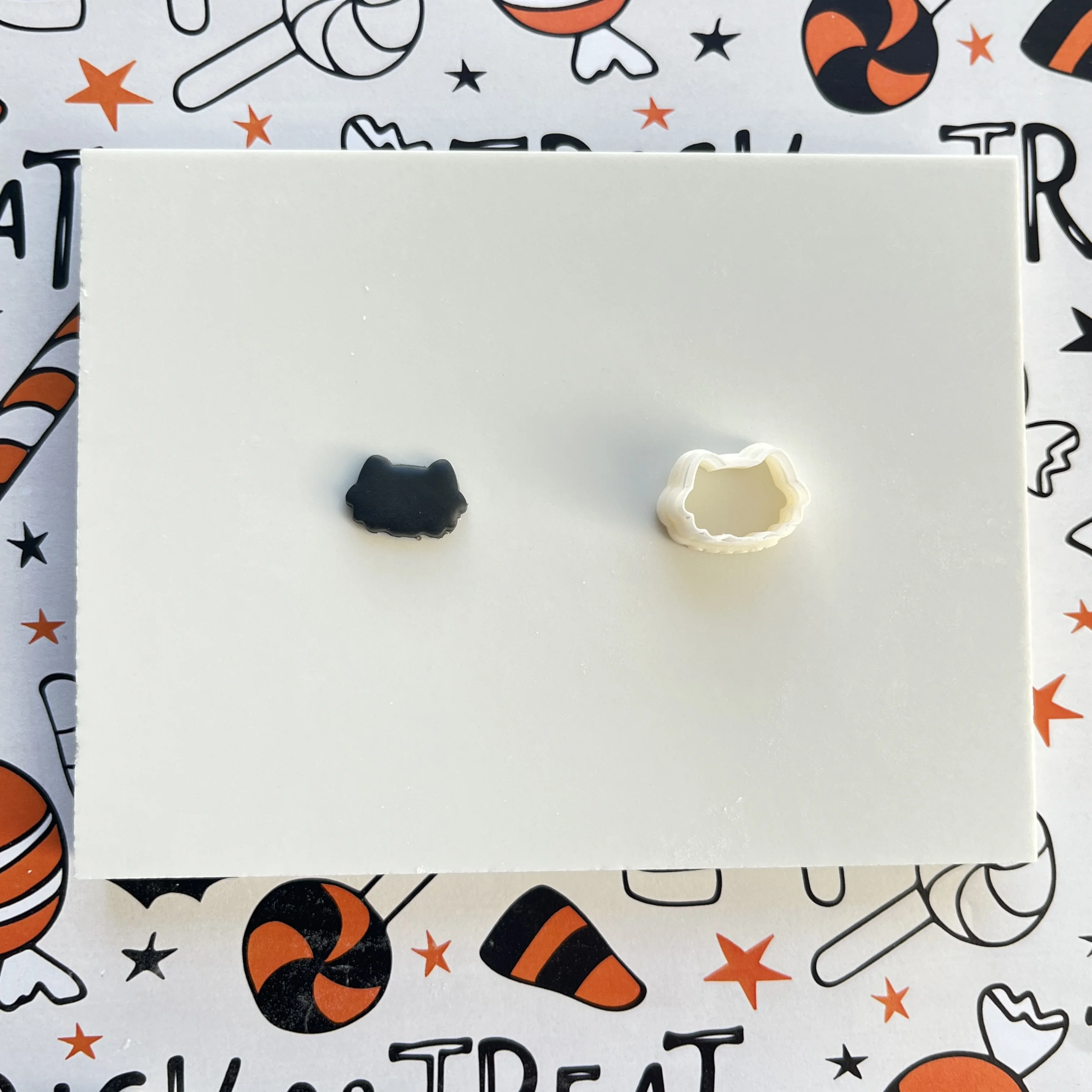 Halloween Serie Mini Polymer Clay Cutter Katze/Hut/Kürbis/Geisterförmige Ton Schneiden Formen Für DIY Ohrring schmuck Hand Werkzeuge – Detail 4