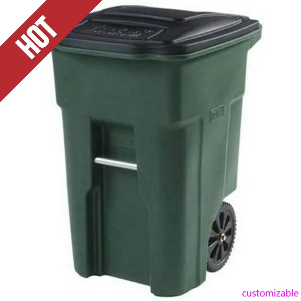 

Hot-79248-R2968 48Gal 2-Wheel Trash Can, 48 Gallon, Greenstone