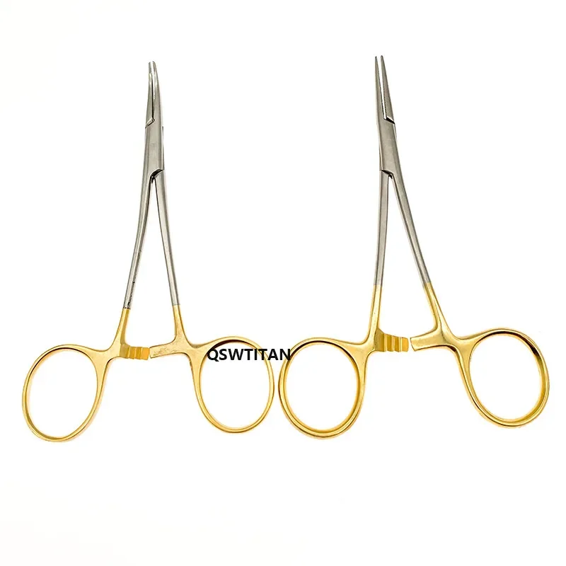 Straight curved head hemostatic forceps needle holder for pet hair clamp pliers