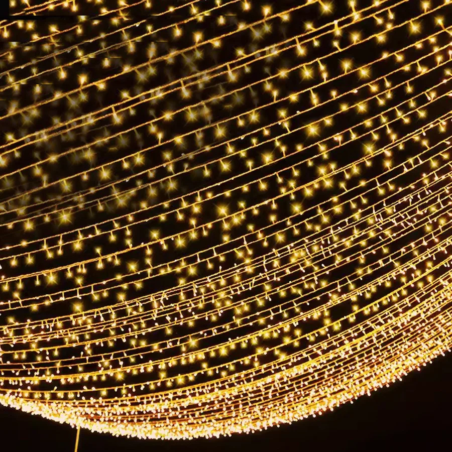 

Christmas Garland 50m 200M 400M Outdooor String Light Waterproof Twinkle Fairy Light String for Tree Bedroom Wedding Party Decor