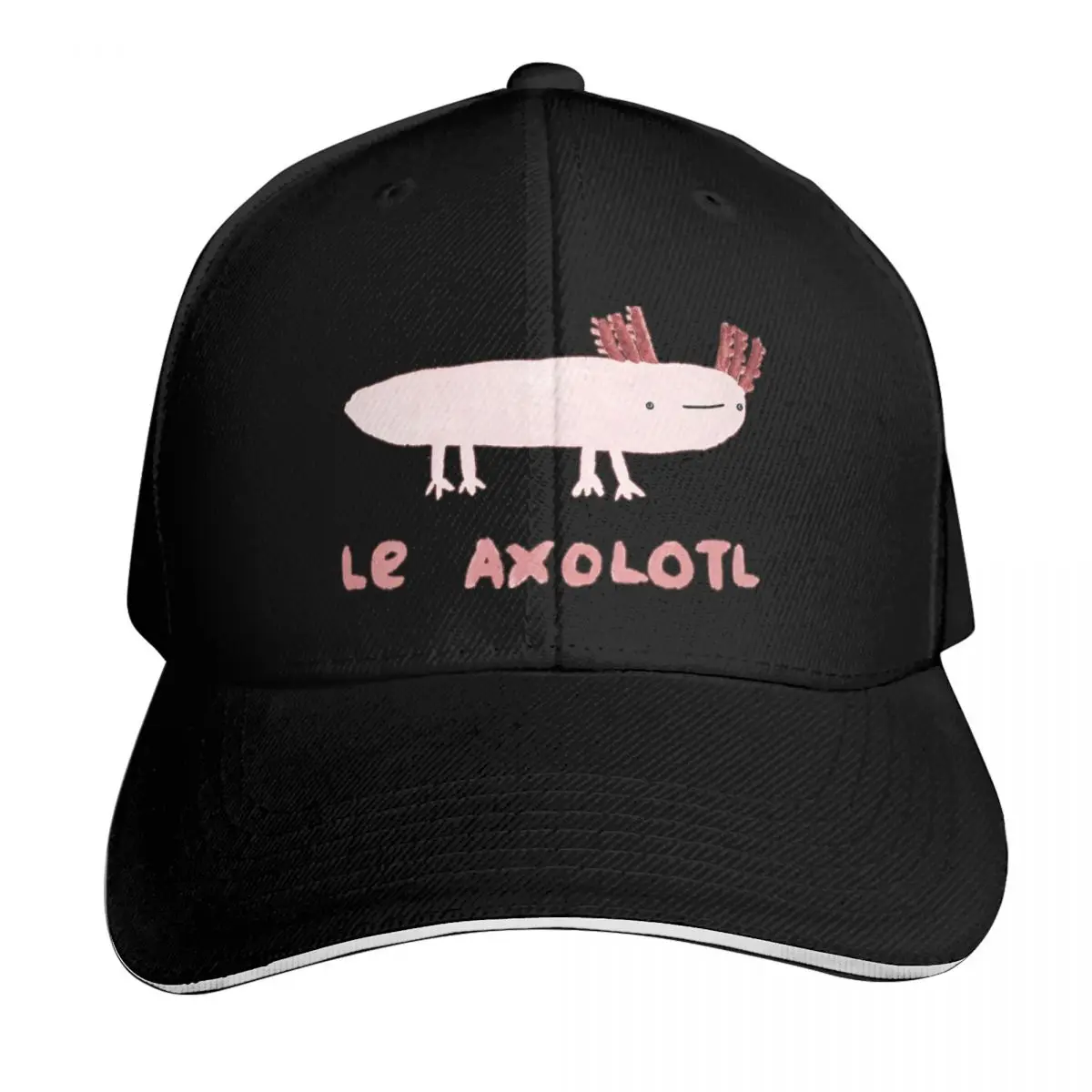 Le Axolotl Baseball Cap Summer Beach Travel Streetwear Hip Hop Trendy Vintage Retro Embroidered