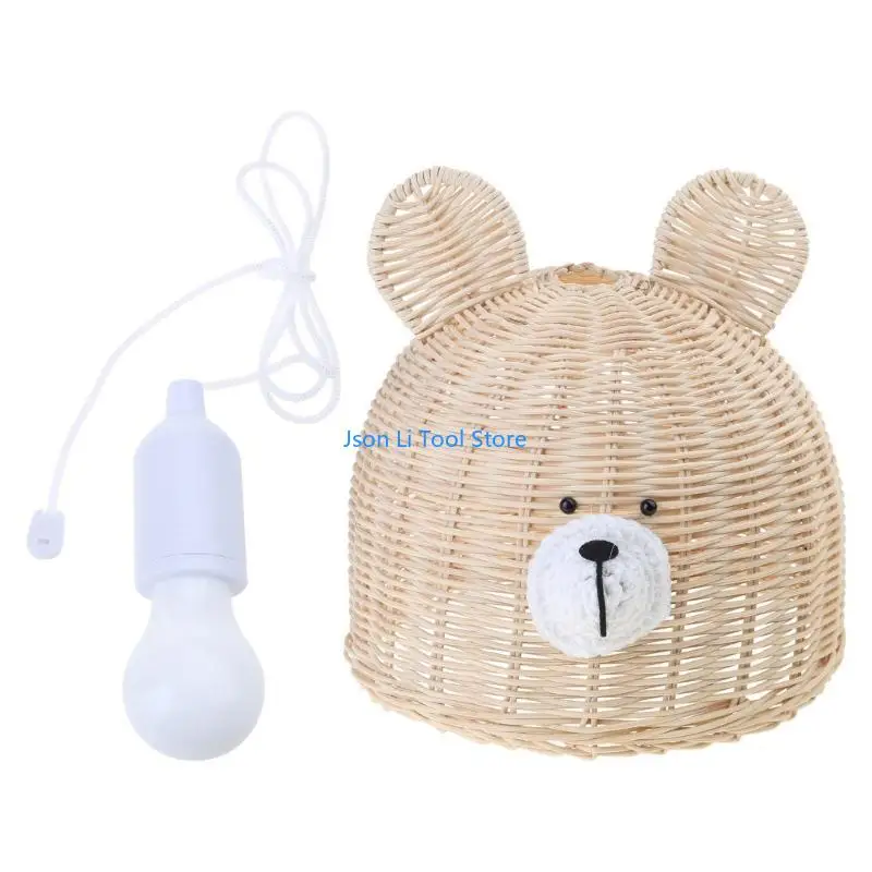 Y08D Recém -nascido Photography adereços Urso fofo para cabeça Chapeleiro Chandelier Light Shade Ten Iluminação Lâmpada o