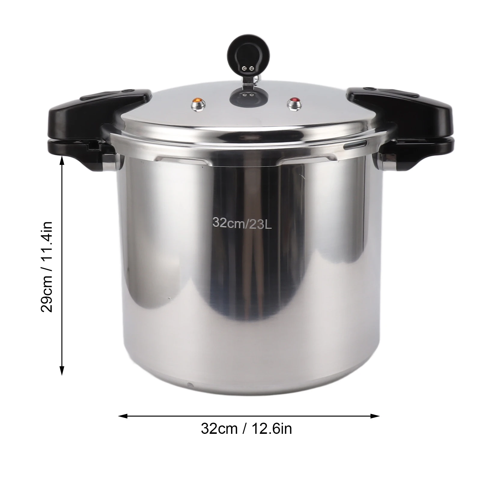 32cm Pressure Cooker Large Capacity Aluminium Alloy Canner with Pressure Gage ​for Gas Stove Flat Top Stove Pressure Canner