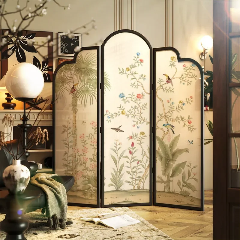 Aura  French Movable Folding Screen Entrance Partition Antique Furniture Divider  Living Room Customizable
