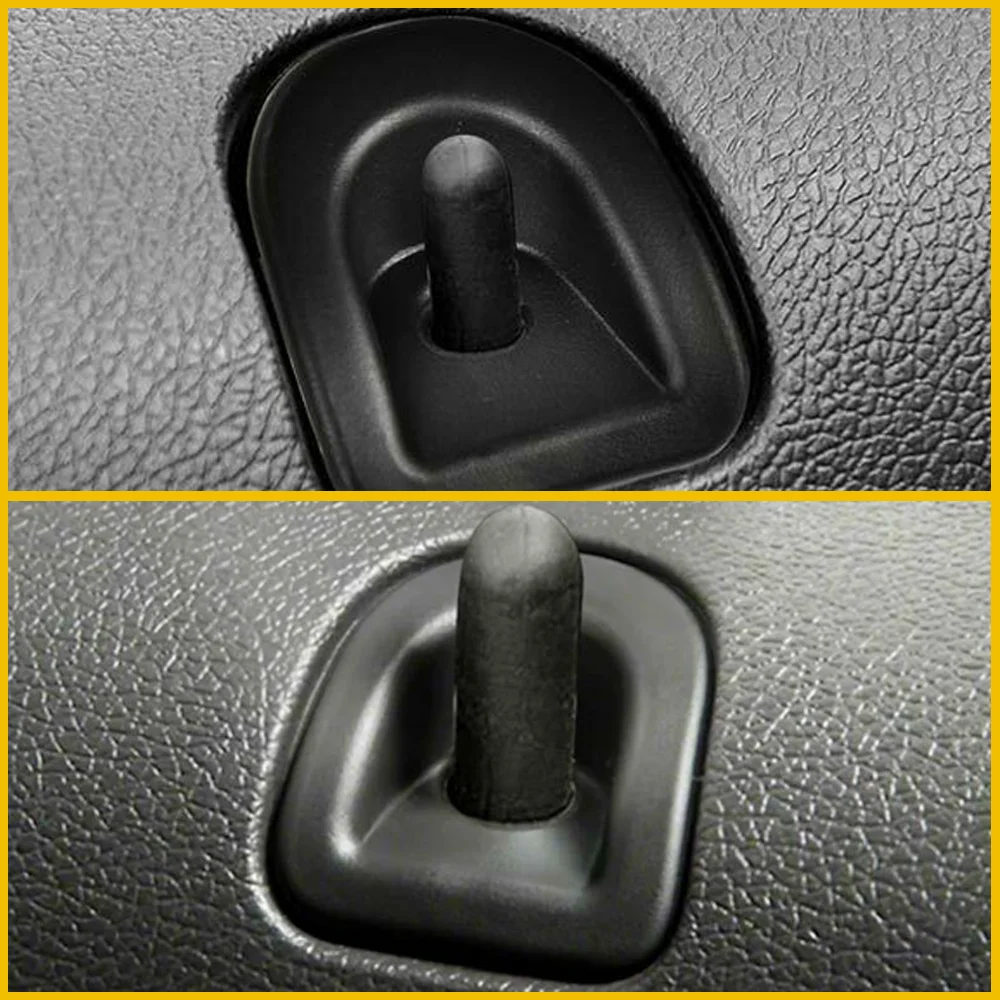 2Pcs Black Left Right Door Panel Lock Grommets Covers For Ford Mustang 2005-2010 2011 2012 2013 2014 Replacement Accessories