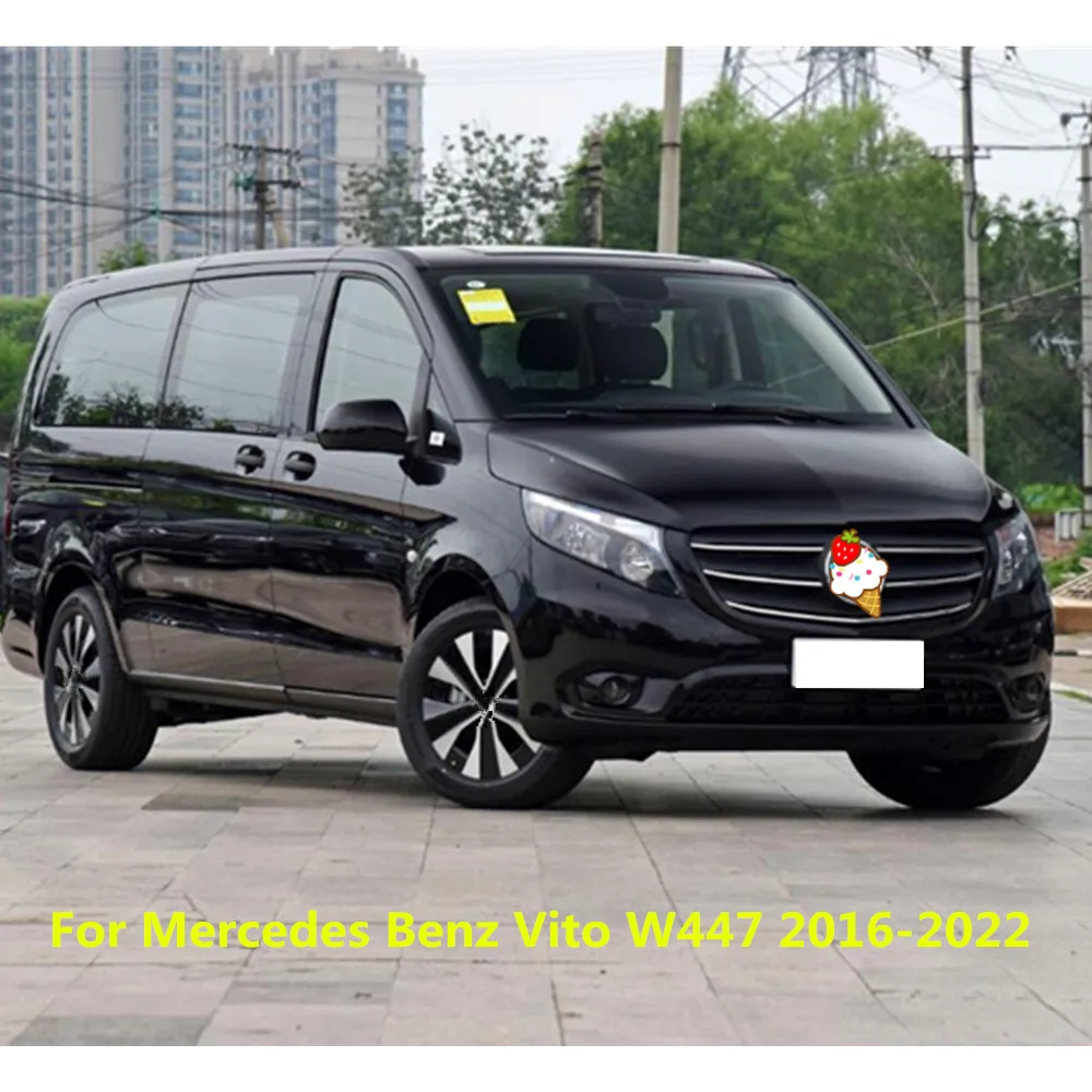 Car Cover Pedal Door Sill Scuff Plate Cover External Threshold Stick Frame For Benz Vito W447 2016 2017 2018 2019 2020 2021 2022