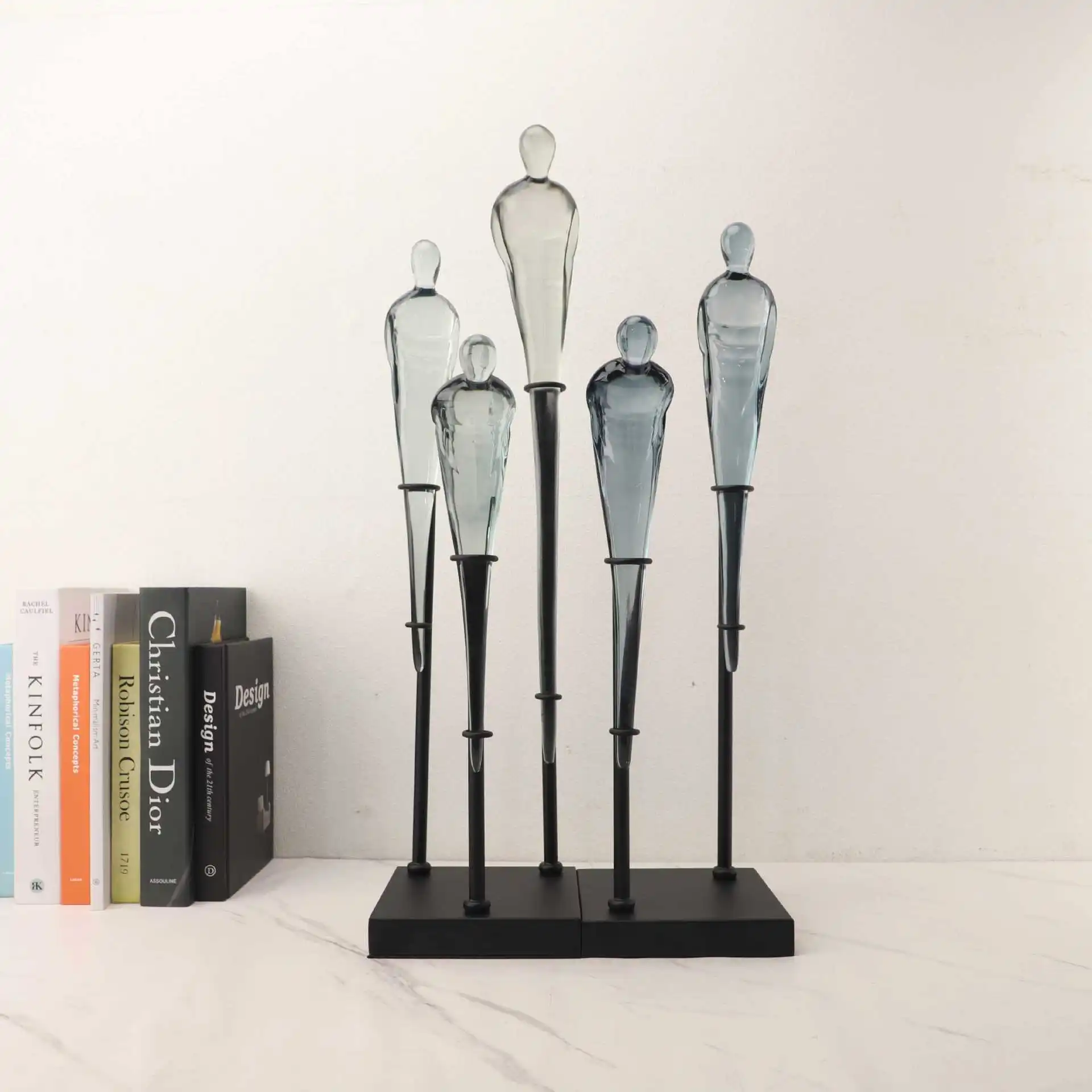 

Abstract Figures Transparent Statue Creative Ornaments Minimalist Crafts Character Resins Sculpture Living Room Decoration