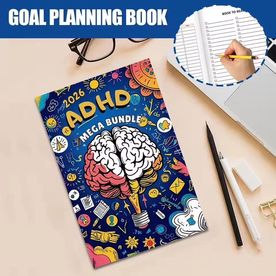 

2026 Daily Planner 300 Sheets Mental Health Fitness Tracker Goal Diary for Teachers Students School College
