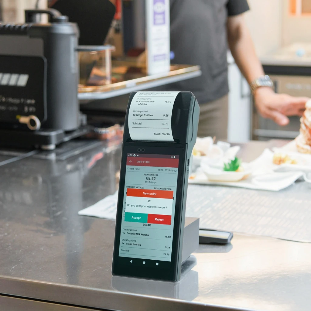 

GOODCOM Android 14 Thermal Printer Handheld Online Mobile POS Terminal for Food Ticket Printing