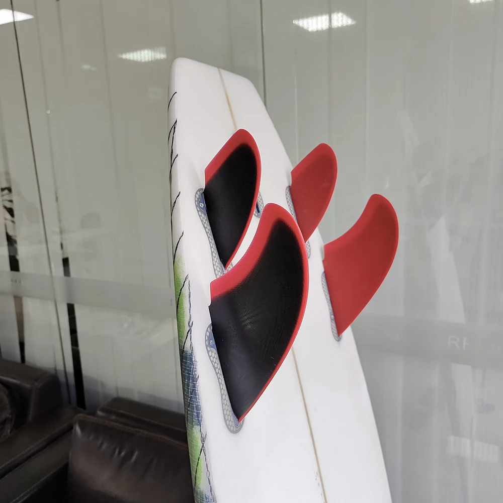 

UPSURF FCS 2 FINS Twin-Quad Fins Set Twin Rear Fins/Twin Keel Surf Fins Fiberglass Patchwork Color Surfboard Fin Surf Stabilizer