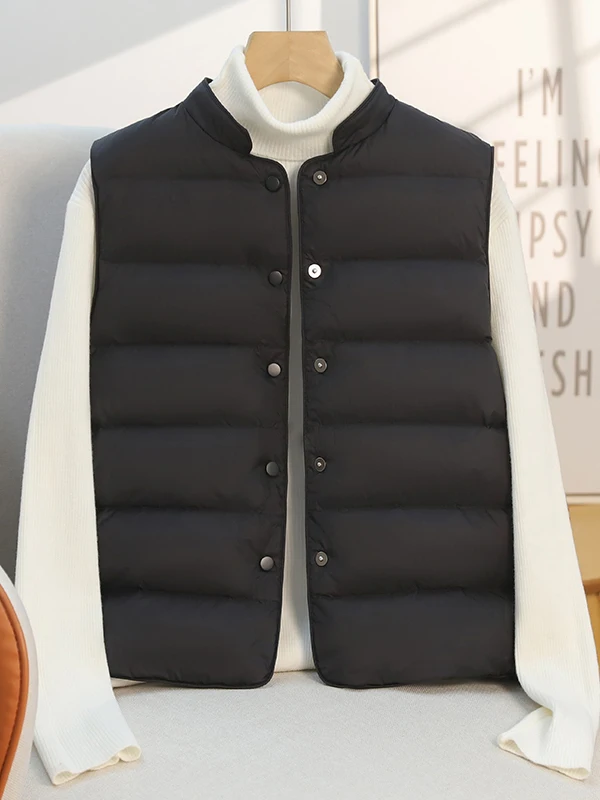 

Женский жилет на хлопковой подкладке, повседневный модный теплый маленький воротник-стойка, универсальная осенне-зимняя новая верхняя одежда Jaet