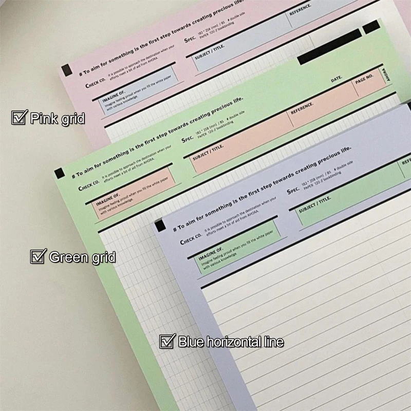 3PCS Peelable Ins Style Minimalist Student B5 Notebook Large Notebook Sticky Notes Hand Books Study Books